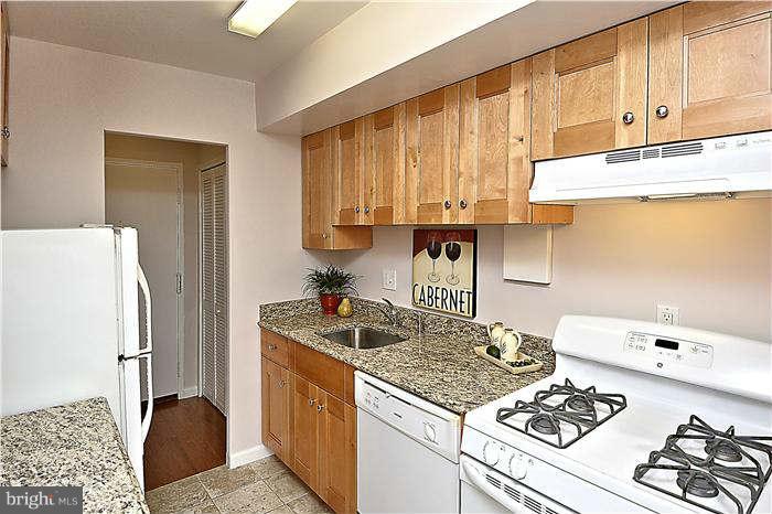 1210 North Taft Street, Unit 903 Arlington, VA 22201 - Photo 10 of 21 a kitchen with a stove a refrigerator and cabinets