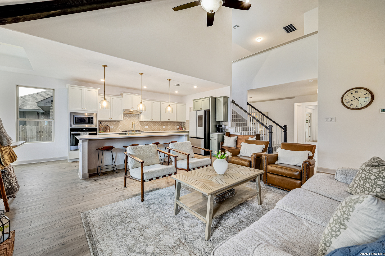110 Breamoor Boerne, TX 78015 - Photo 4 of 38 a living room with lots of furniture and kitchen view