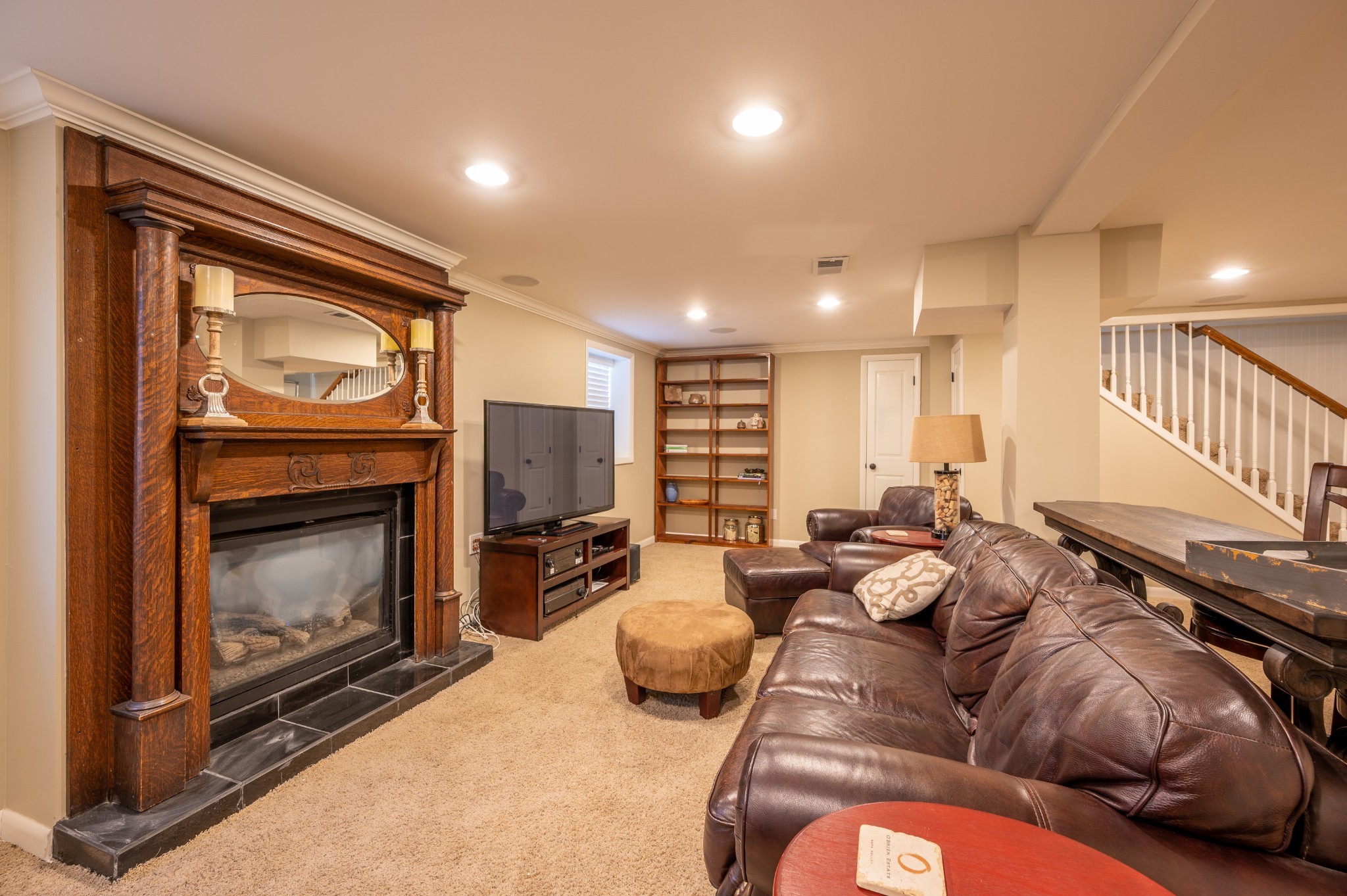 1208 Davidson Road Nashville, TN 37205 - Photo 24 of 30 a living room with furniture and a fireplace