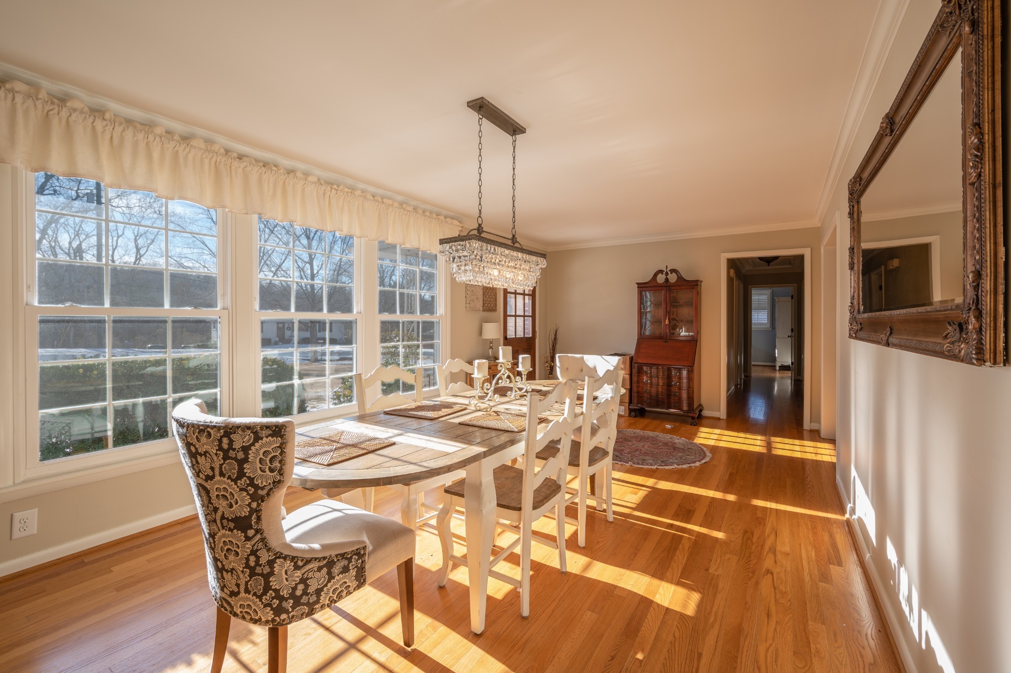 1208 Davidson Road Nashville, TN 37205 - Photo 4 of 30 a view of a dining room with furniture window and wooden floor