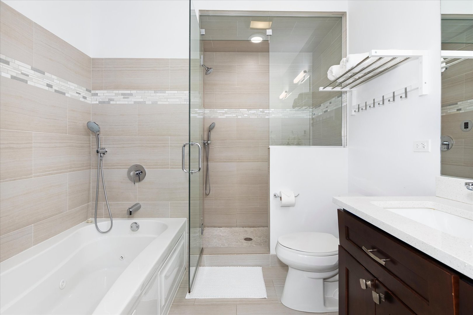 103 Home Avenue Oak Park, IL 60302 - Photo 23 of 33 a bathroom with a sink a toilet and shower