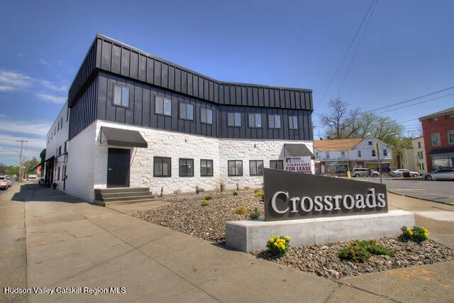 a front view of a building