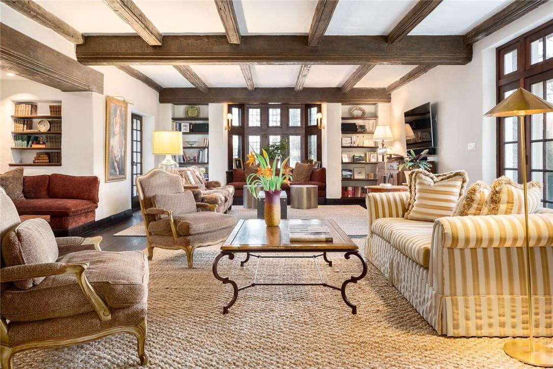 15 Archer Road Harrison, NY 10528 - Photo 5 of 28 Oversized formal living room w/ two seating areas and door to pool and yard