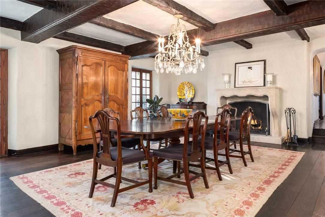 15 Archer Road Harrison, NY 10528 - Photo 8 of 28 Formal dining room w/ limestone fireplace