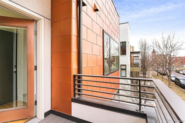 a view of backyard from balcony