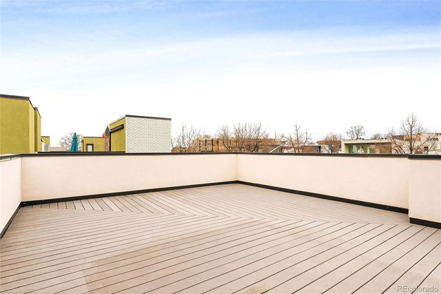 a view of a terrace with skyline