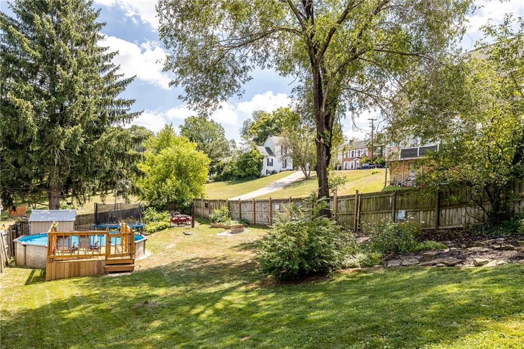 4 North Liberty Road West Alexander, PA 15376 - Photo 13 of 15 The fenced in back yard has plenty of space for outside entertainment. Enjoy a swim !