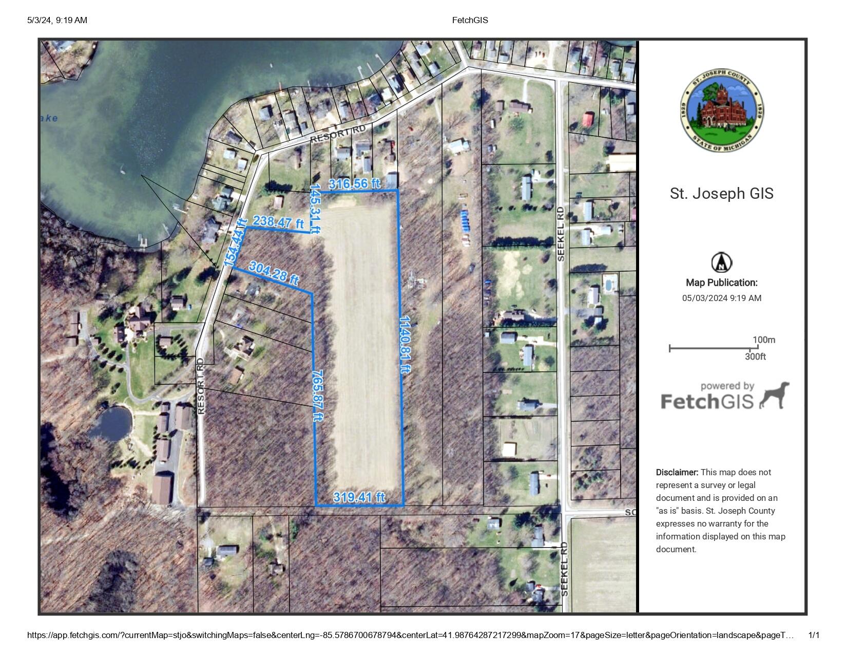 Three Resort Road Three Rivers, MI 49093 - Photo 1 of 1 FetchGIS_page-0001
