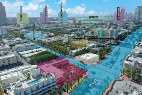 a view of a city with tall buildings