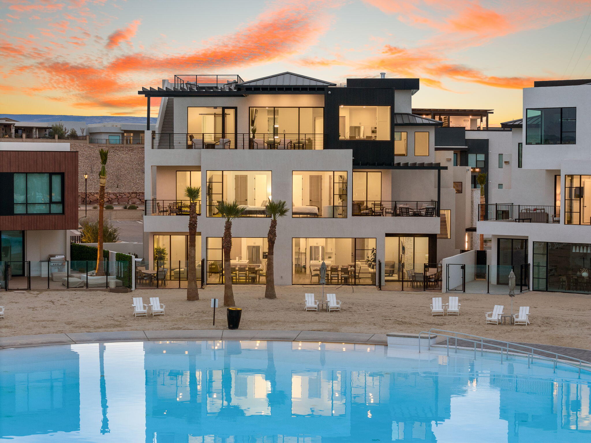 5495 South Copper Pearl Lane St. George, UT 84790 - Photo 31 of 37 Twilight over the lagoon