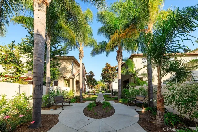a view of a building with a terrace