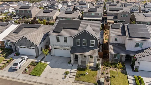 an aerial view of residential houses