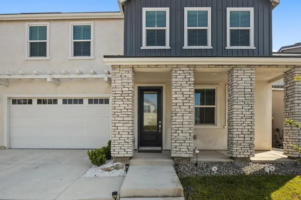 a front view of a house