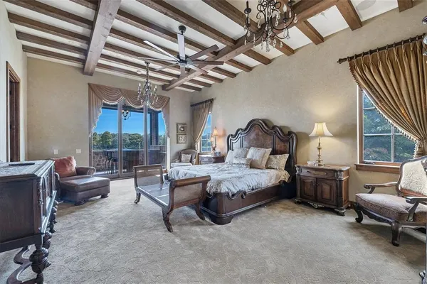 a view of a livingroom with furniture and front door