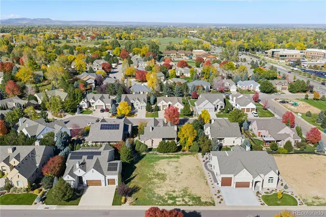 an aerial view of multiple house
