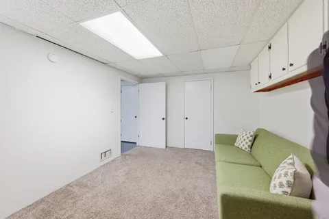 a living room with furniture and a couch