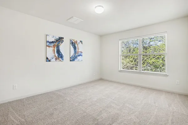 an empty room with a window