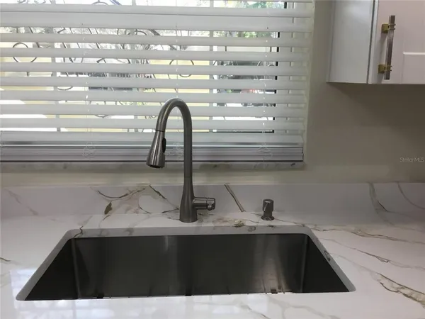 a close view of sink and tap