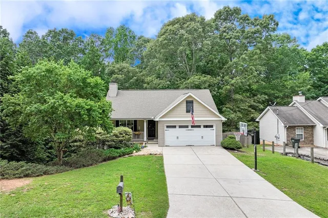 a view of house and garden