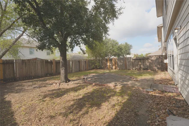 a backyard of a house