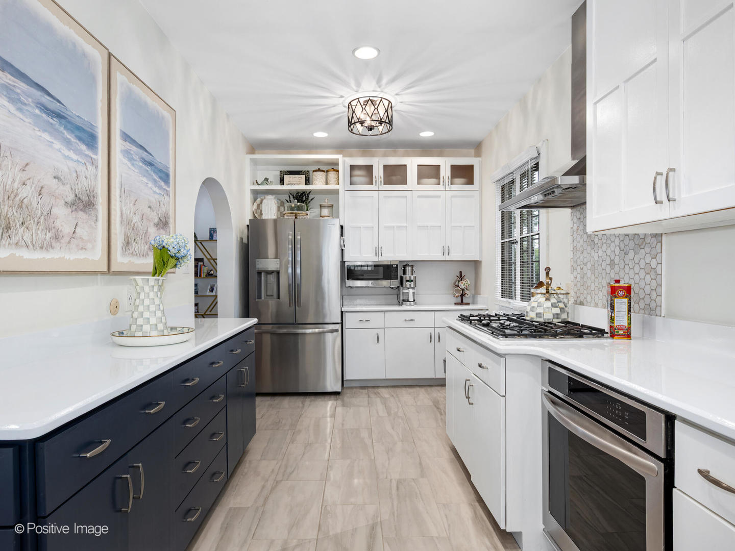 317 East Walnut Street Hinsdale, IL 60521 - Photo 13 of 38 a kitchen with stainless steel appliances a sink stove and refrigerator