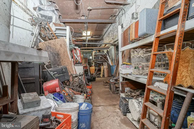 a view of storage and utility room