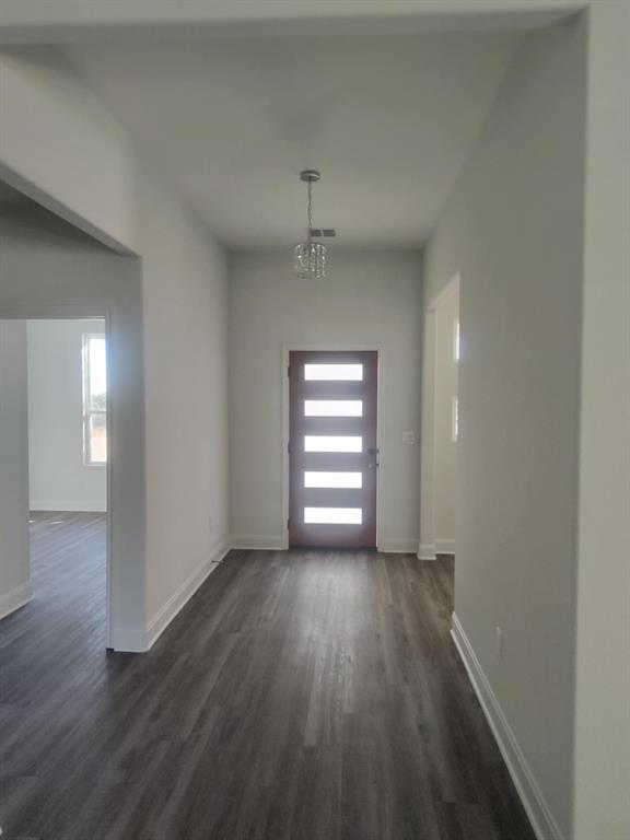 20008 Boggy Ford Road Lago Vista, TX 78645 - Photo 10 of 17 Foyer with dark wood finished floors and baseboards
