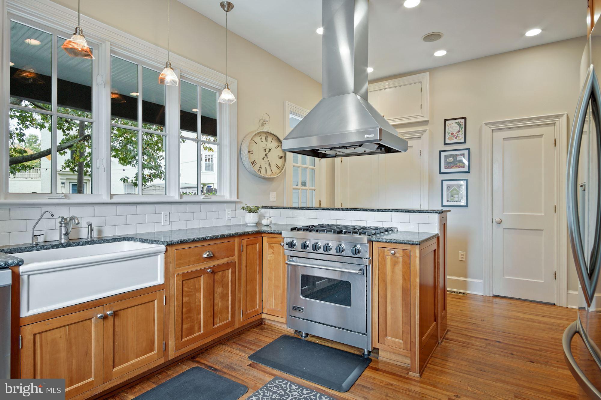 2400 Tunlaw Road Northwest Washington, DC 20007 - Photo 14 of 44 Chef's Kitchen, Viking Range and Farmhouse Sink