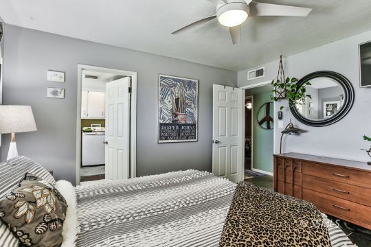 429 West Perdew Avenue Ridgecrest, CA 93555 - Photo 29 of 50 a bedroom with a bed and a dresser