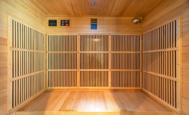 a view of a door with a wooden fence