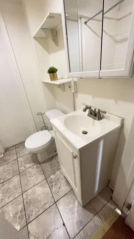 a bathroom with a sink and a toilet