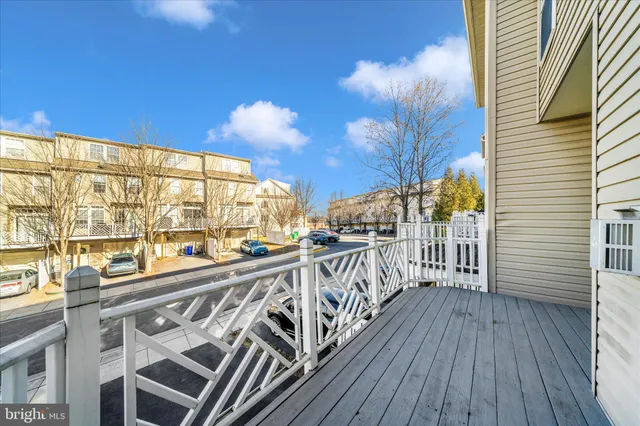 a view of yard with large trees