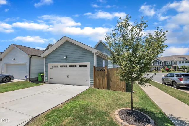 an aerial view of a house having outdoor space