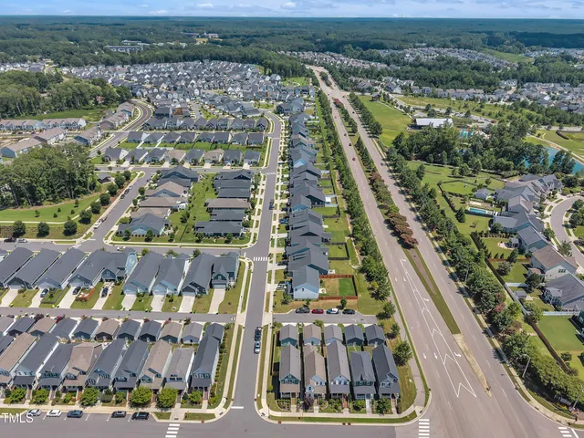 an aerial view of a house having outdoor space