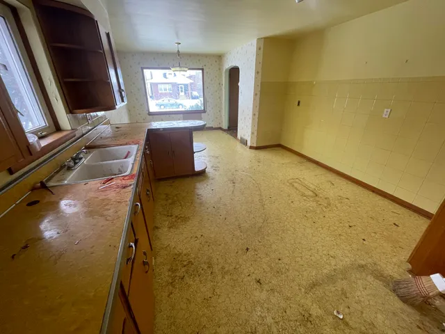 a living room with painted walls