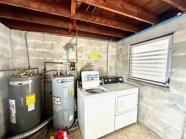 a room with storage and utility