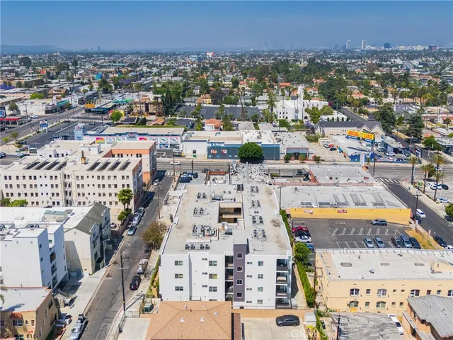 an aerial view of city