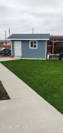 a backyard of a house