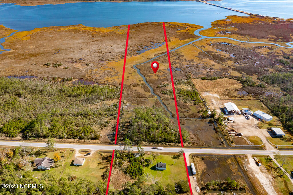 435 Merrimon Road Beaufort, NC 28516 - Photo 14 of 15 Aerial looking toward the North River