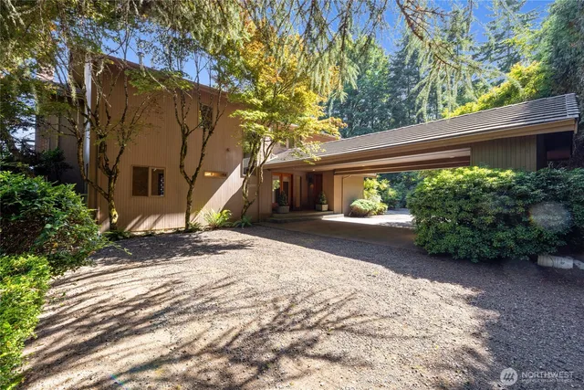 a view of a house with a street