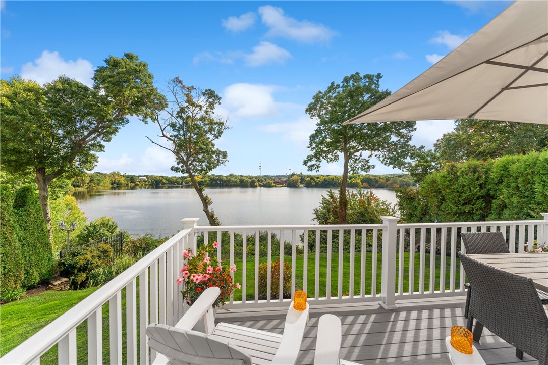 Stunning water views from this gorgeous deck