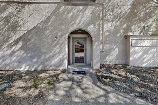 a view of a door of the house