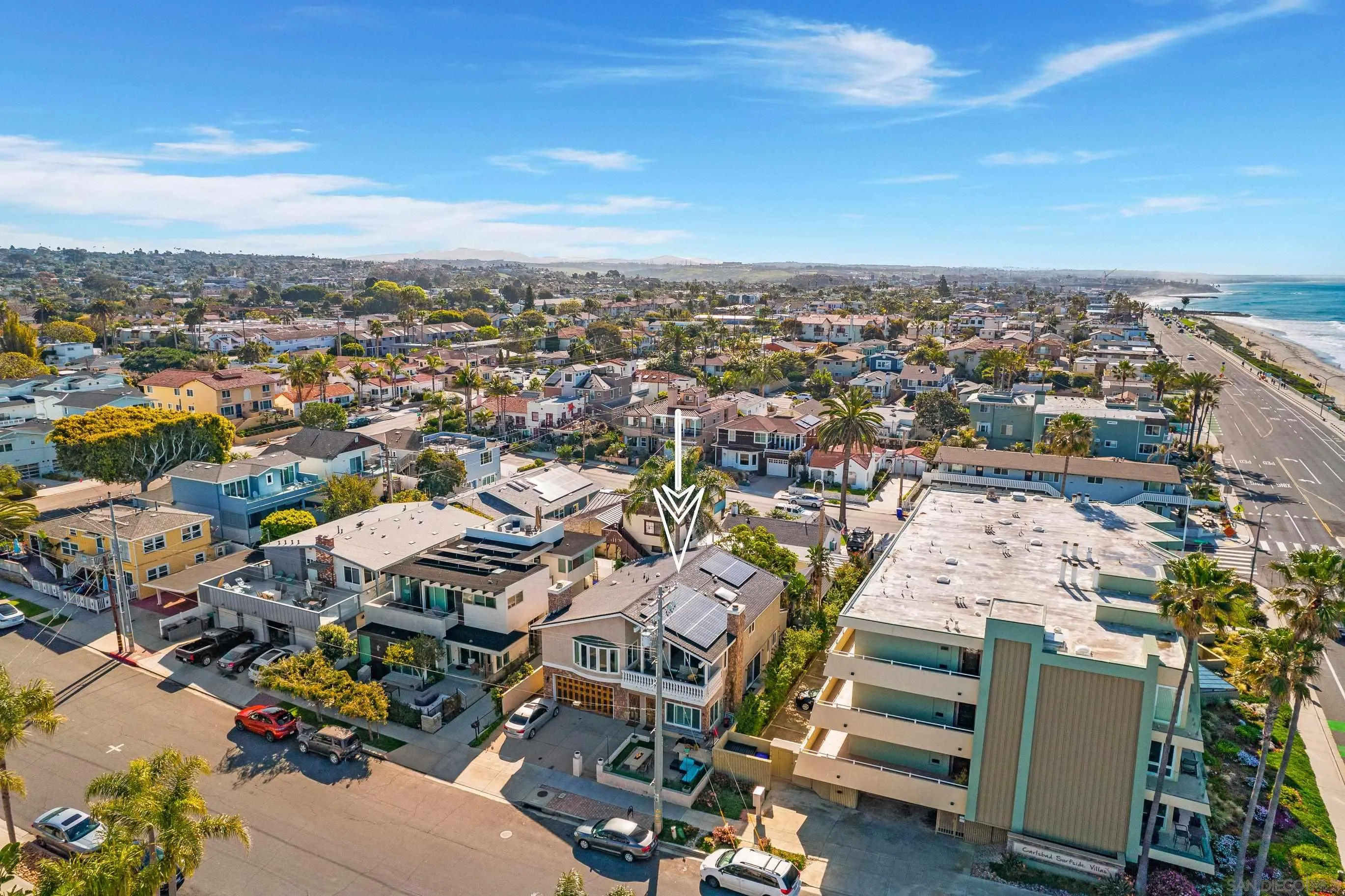 149 Walnut Avenue Carlsbad, CA 92008 - Photo 39 of 48 an aerial view of a city with lots of residential buildings
