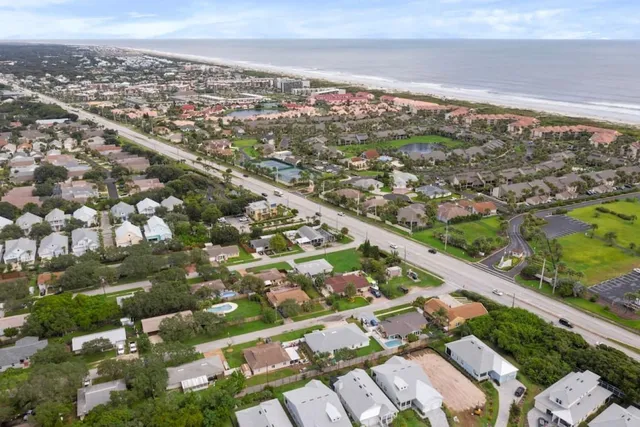 an aerial view of a city
