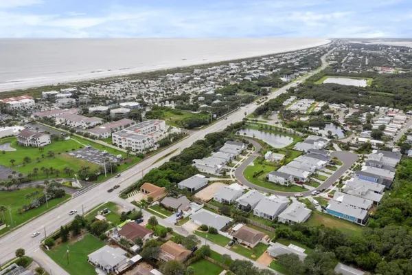 an aerial view of multiple house