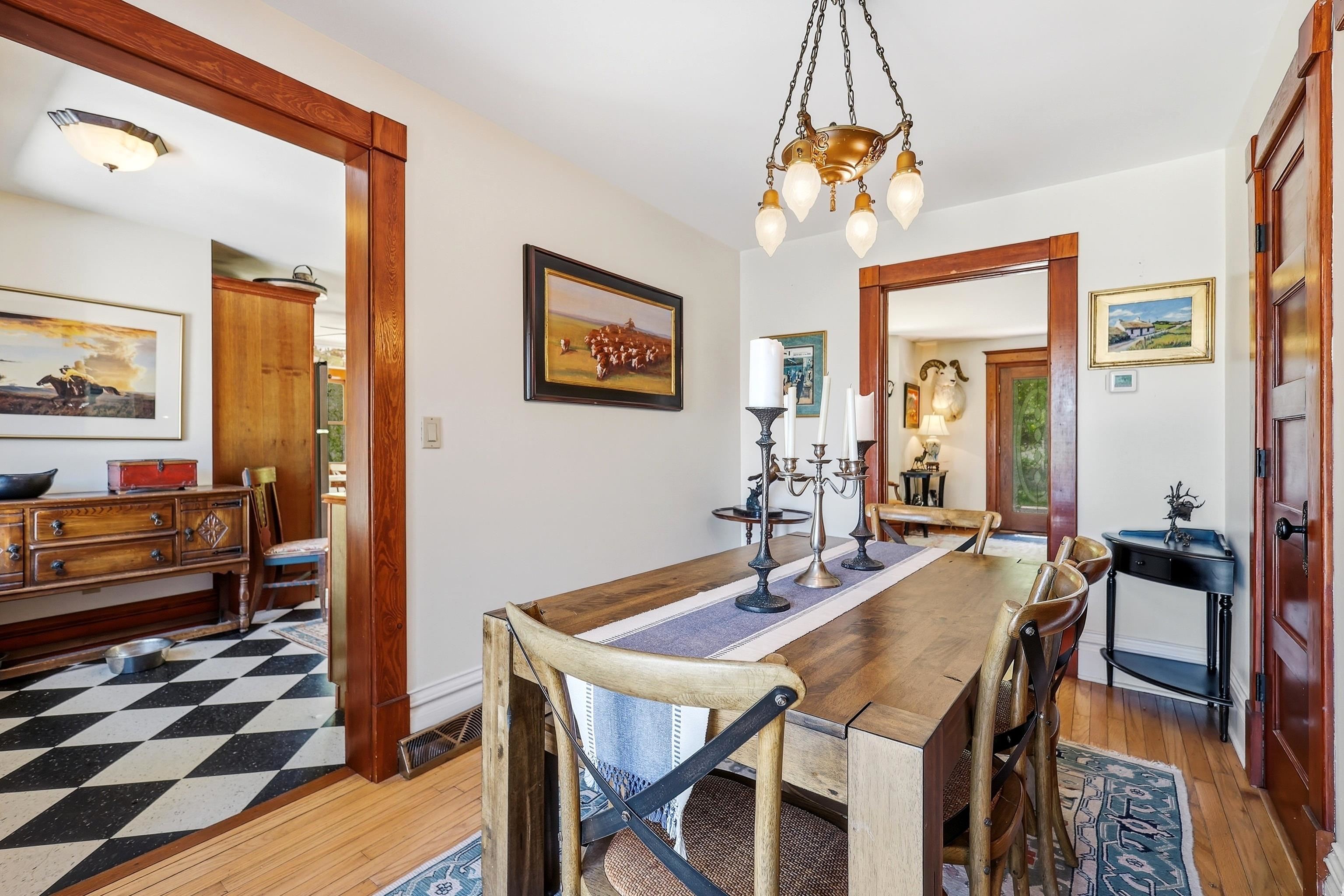 2181 South Irish Hollow Road Galena, IL 61036 - Photo 19 of 48 a view of a dining room with furniture and wooden floor