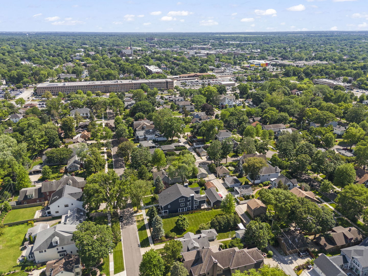 717 North Brainard Street Naperville, IL 60563 - Photo 45 of 49 an aerial view of a houses with a yard