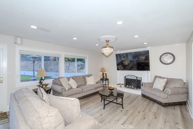 a living room with furniture and a couch