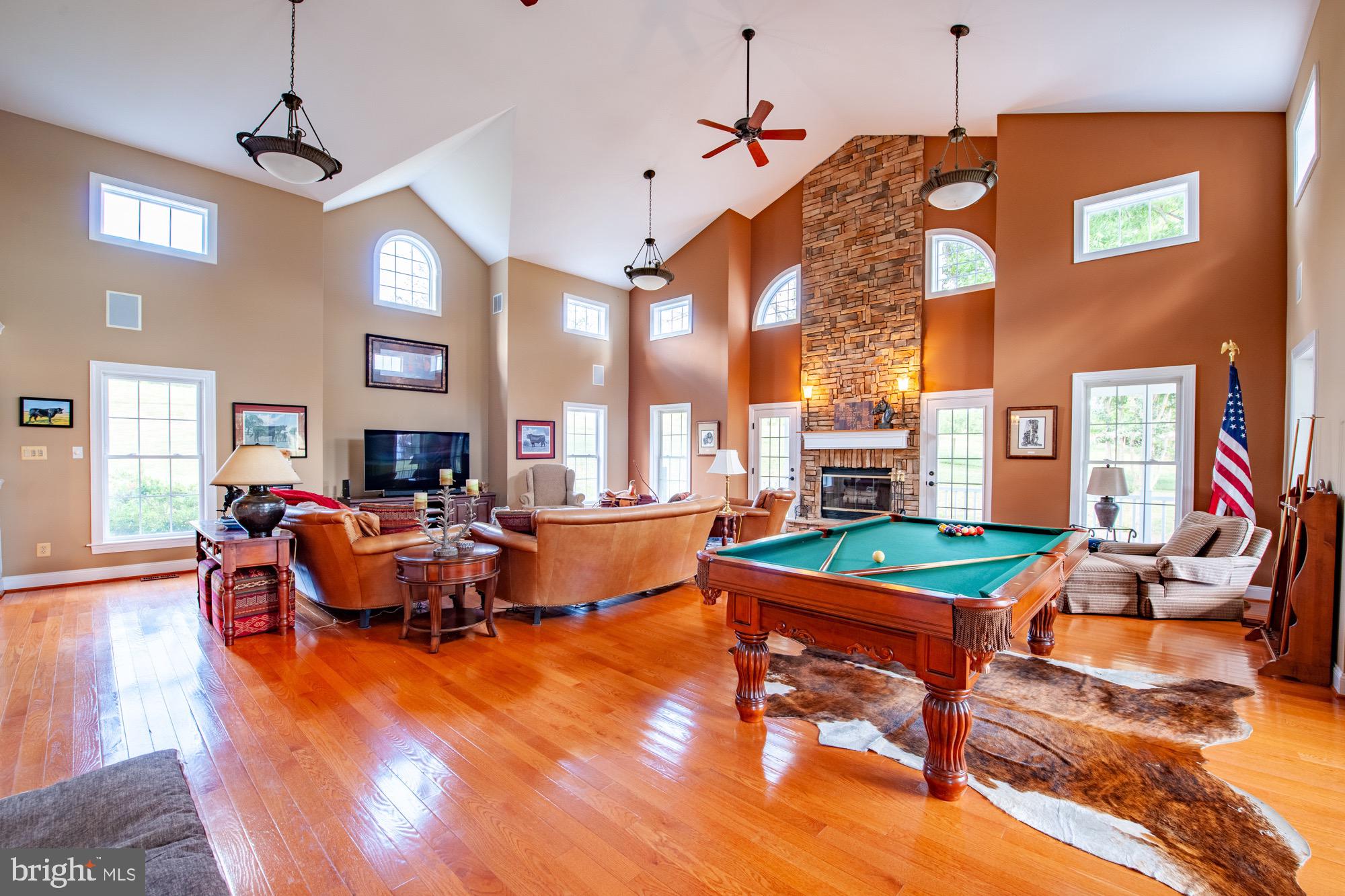404 Lankford Road Harwood, MD 20776 - Photo 26 of 79 Great Room with stacked Stone fireplace