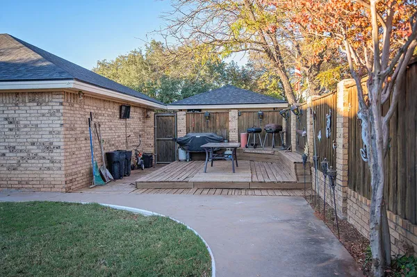 a view of a house with a patio